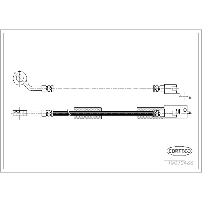 Шланг тормозной Corteco 19032488