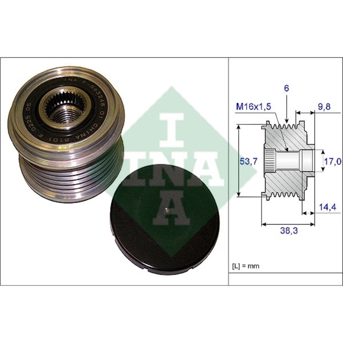 Шкив генератора INA 535020310