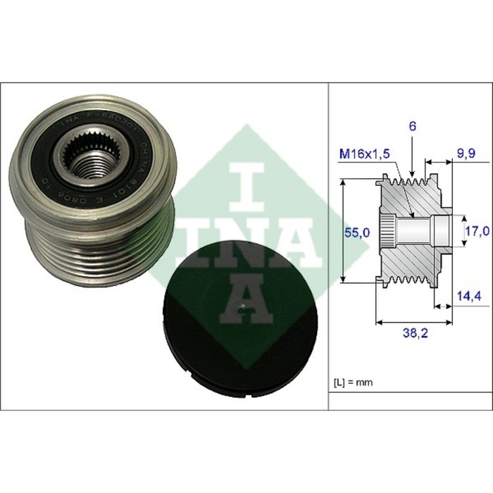 Шкив генератора INA 535021610