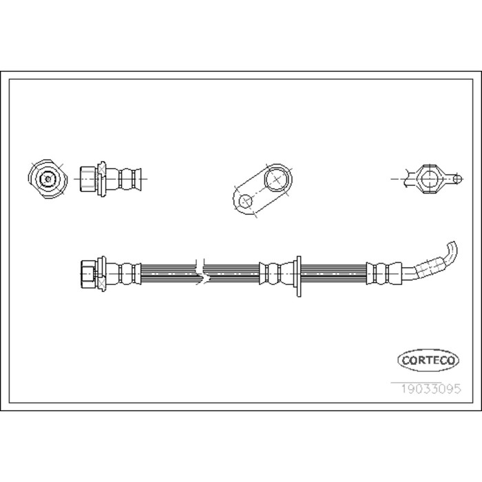 Шланг тормозной Corteco 19033095