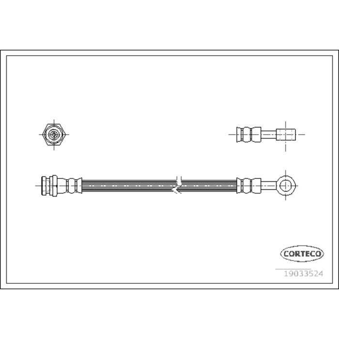 Шланг тормозной Corteco 19033524