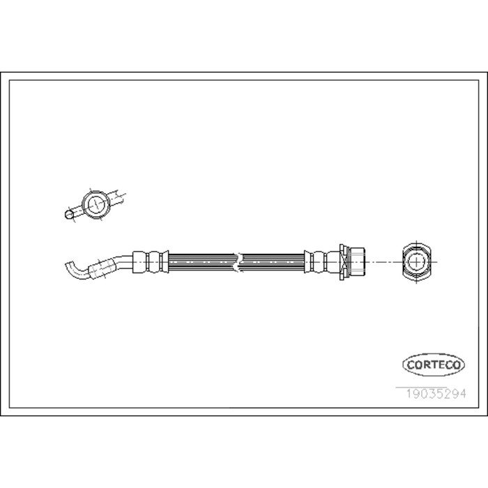 Шланг тормозной Corteco 19035294