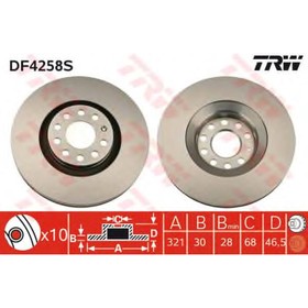 Диск тормозной TRW DF4258S 3213483