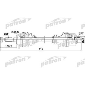 Полуось Patron PDS0076 3175576