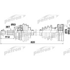 Полуось Patron PDS0083 3175582 - фото 71808