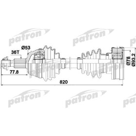 Полуось Patron PDS0083 3175582