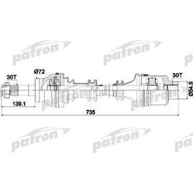Полуось Patron PDS0093 3175587