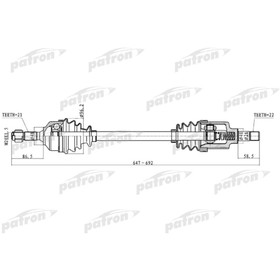 Полуось Patron PDS0228 3175648