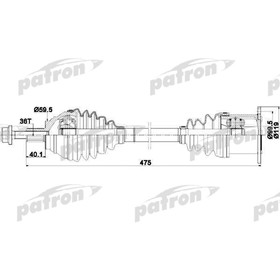 Полуось Patron PDS0251 3175660