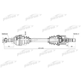 Полуось Patron PDS0277 3175675
