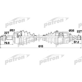 Полуось Patron PDS0285 3175678