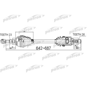 Полуось Patron PDS0524 3175773