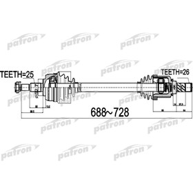 Полуось Patron PDS0529 3175775