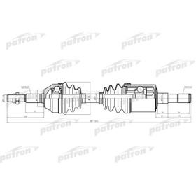 Полуось Patron PDS0616 3175781