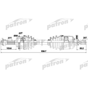 Полуось Patron PDS1620 3175805
