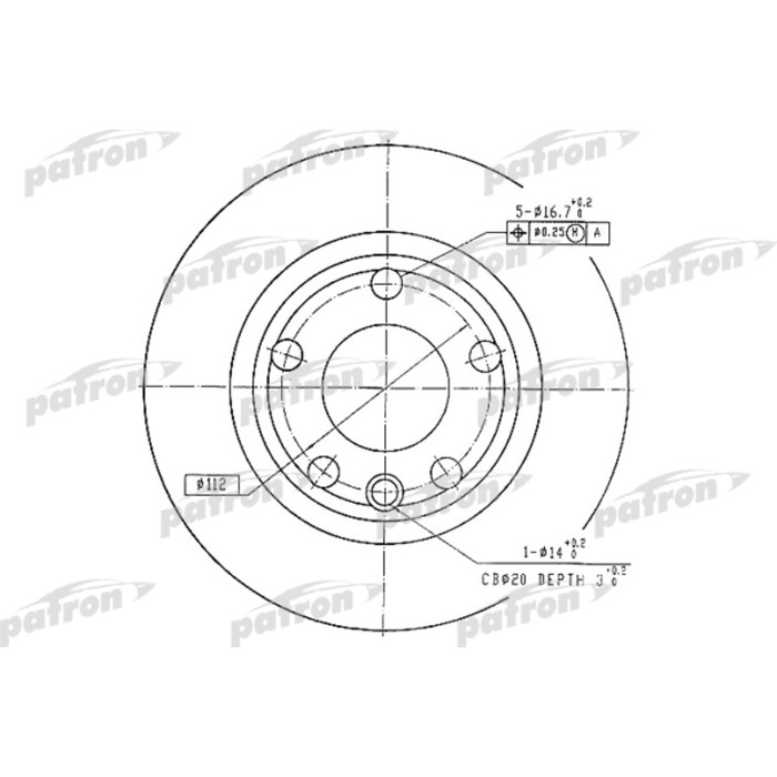 Диск тормозной Patron PBD1593