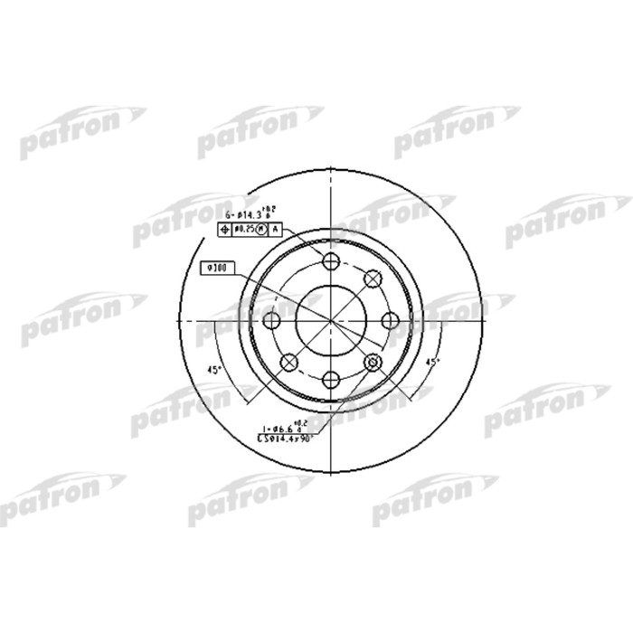 Диск тормозной Patron PBD1624