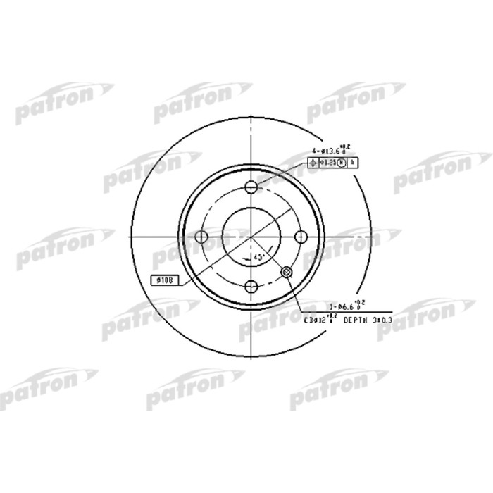 Диск тормозной Patron PBD1655