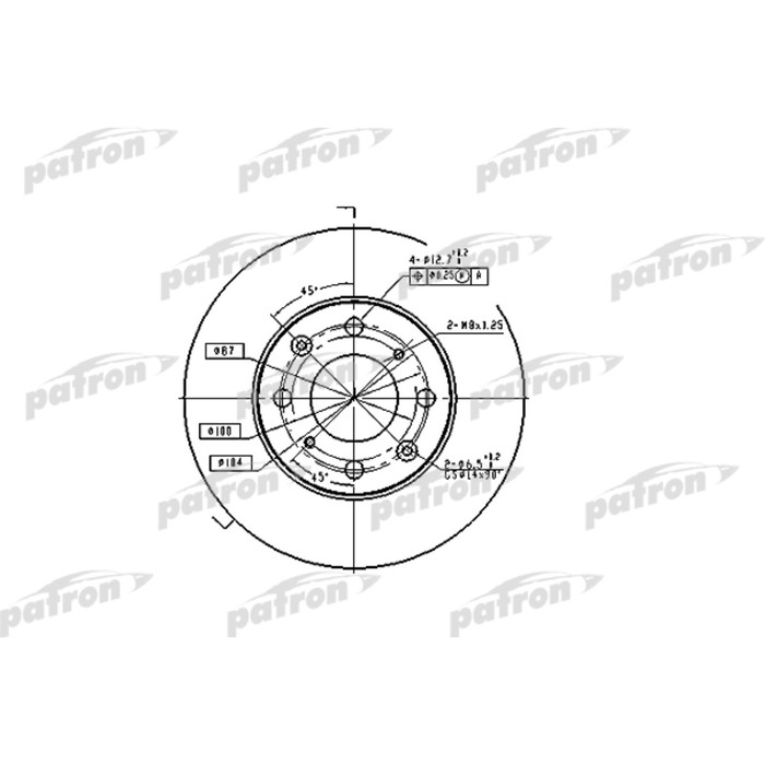 Диск тормозной Patron PBD1807