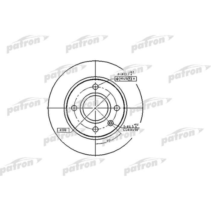 Диск тормозной Patron PBD2753