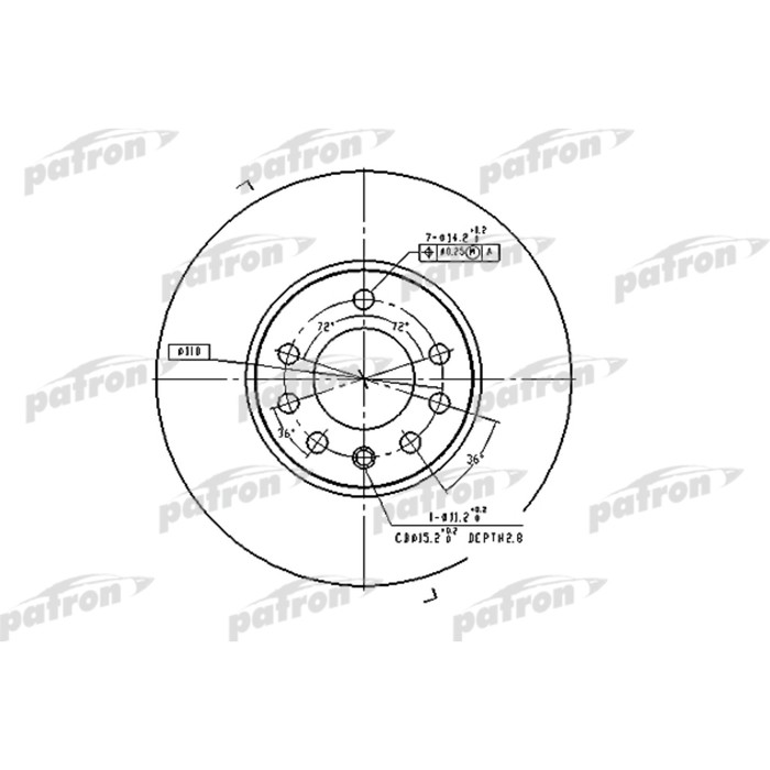 Диск тормозной Patron PBD4048