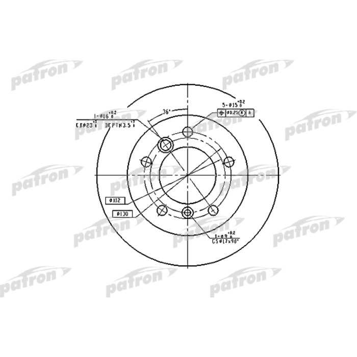 Диск тормозной Patron PBD4088