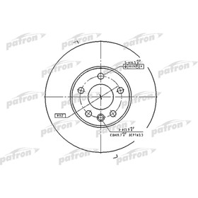 Диск тормозной Patron PBD4323 3174279