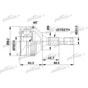Шрус наружный Patron PCV1281 3175304