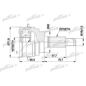 Шрус наружный Patron PCV1365 3175314