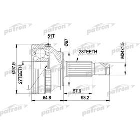 Шрус наружный Patron PCV1371 3175315