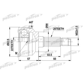 Шрус наружный Patron PCV1398 3175317