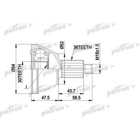 Шрус наружный Patron PCV1413 3175321