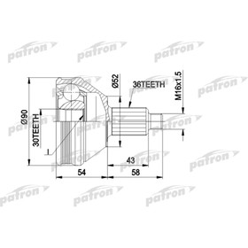 Шрус наружный Patron PCV1414 3175322