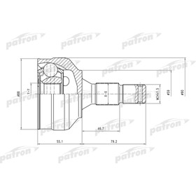 Шрус наружный Patron PCV1455 3175334
