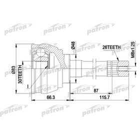 Шрус наружный Patron PCV1540 3175348