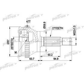 Шрус наружный Patron PCV1617AL 3175362