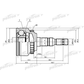 Шрус наружный Patron PCV1618 3175363