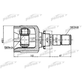 Шрус внутренний Patron PCV1747 3175391