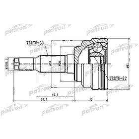 Шрус наружный Patron PCV1776 3175398