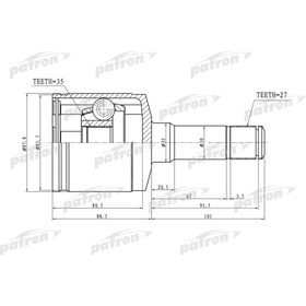 Шрус внутренний Patron PCV3188 3175431