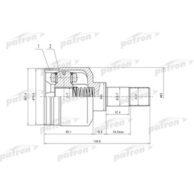 Шрус внутренний Patron PCV5018 3175452