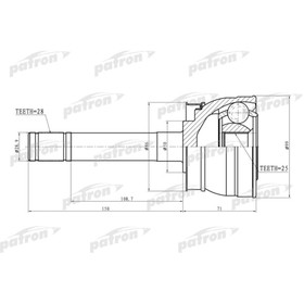 Шрус наружный Patron PCV9721 3175469