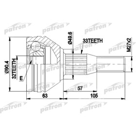 Шрус наружный Patron PCV9838 3175471