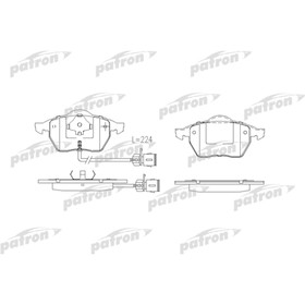 Колодки тормозные Patron PBP1167 3174476