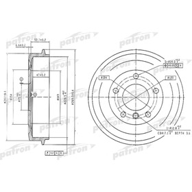 Барабан тормозной Patron PDR1035 3175494