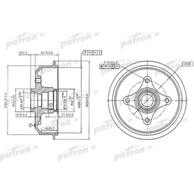 Барабан тормозной Patron PDR1054 3175496