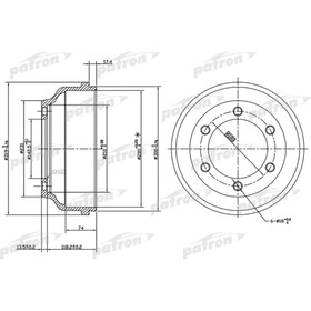 Барабан тормозной Patron PDR1068 3175500