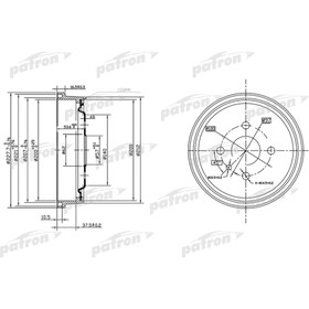 Барабан тормозной Patron PDR1118 3175505