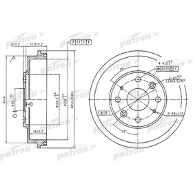Барабан тормозной Patron PDR1546 3175522