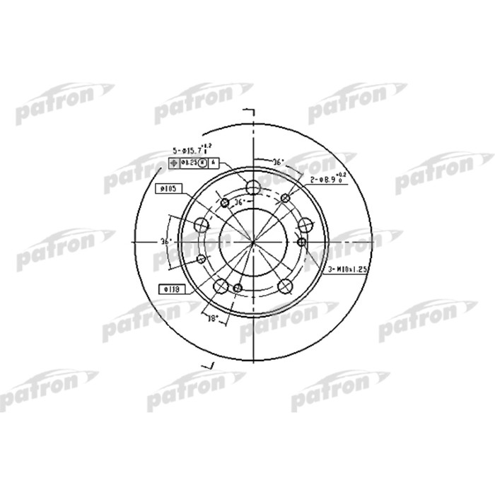 Диск тормозной Patron PBD1118